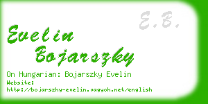 evelin bojarszky business card